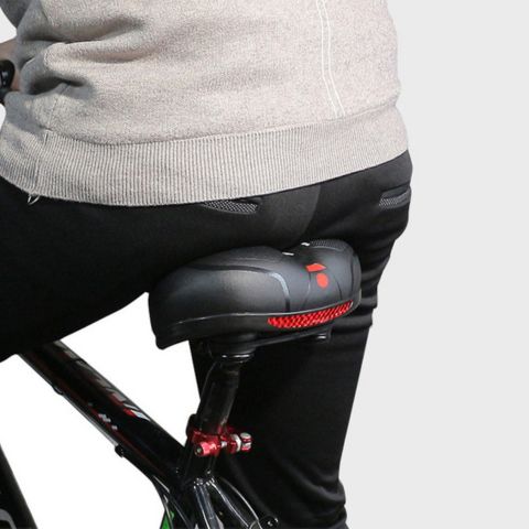 Siège de vélo confortable pour hommes femmes, remplacement de selle de vélo  à absorption de choc large épaississant large des fesses avec bande  réfléchissante élevée